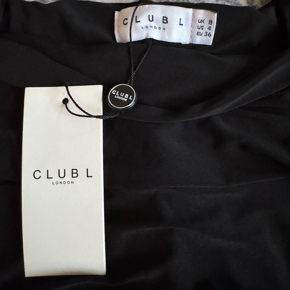 Club L London Black Long Sleeve Dress Size:S - Picture 2 of 5